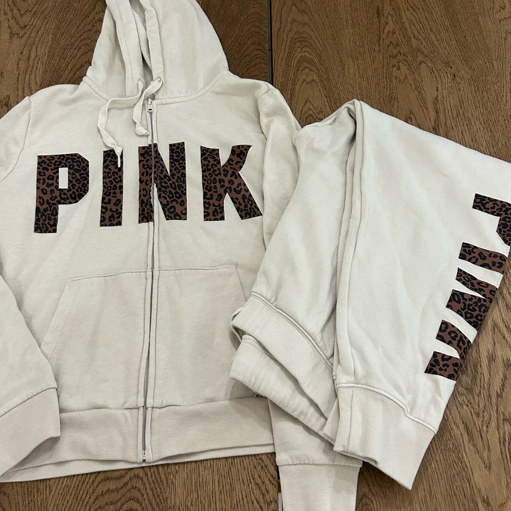 Pink Hoodie and Sweatpants Set